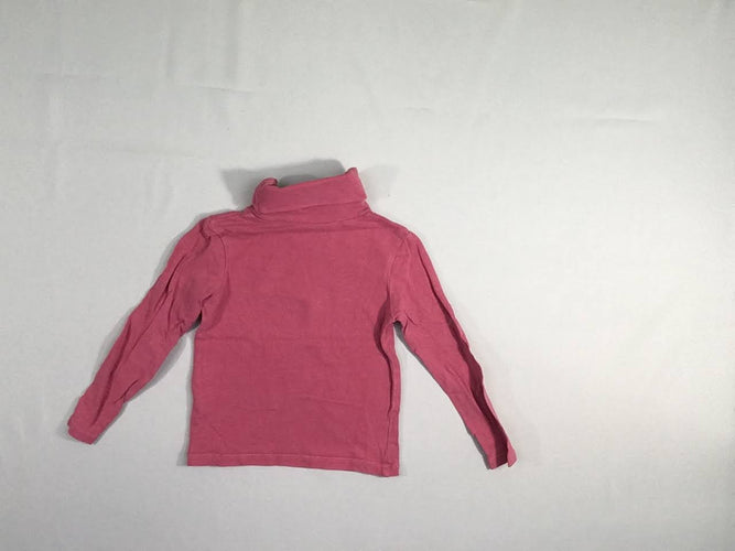 T-shirt col roulé rose, moins cher chez Petit Kiwi