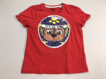 T-shirt m.c rouge Pat Patrouille , chien en sequins réversibles