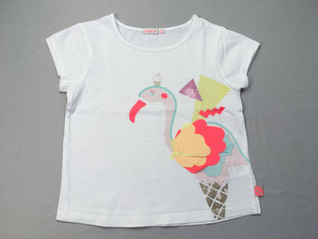 T-shirt m.c blanc flamand rose