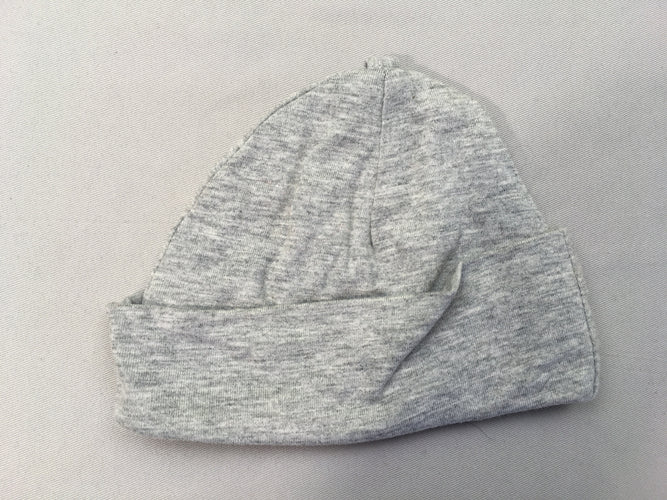 Bonnet jersey gris chiné, moins cher chez Petit Kiwi