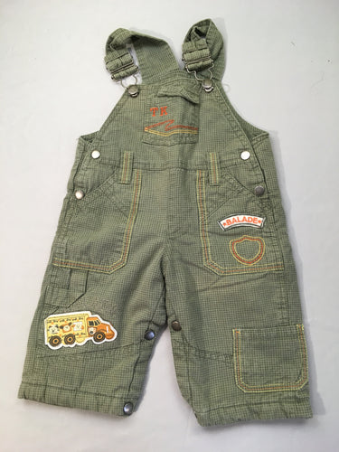 Salopette kaki carreaux TK camion, moins cher chez Petit Kiwi