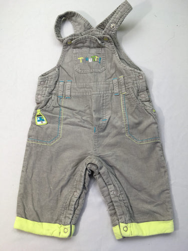 Salopette velours gris Tuuut, moins cher chez Petit Kiwi