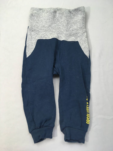 Pantalon jersey bleu foncé/gris, moins cher chez Petit Kiwi