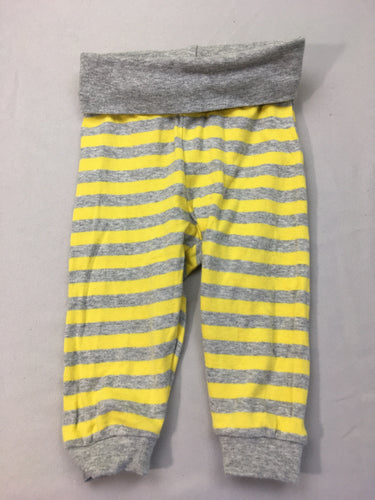 Pantalon jersey jaune rayé gris, moins cher chez Petit Kiwi