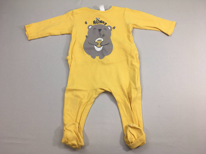 Pyjama jersey jaune ours, moins cher chez Petit Kiwi