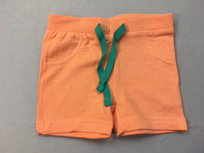 Bermuda molleton léger orange, moins cher chez Petit Kiwi