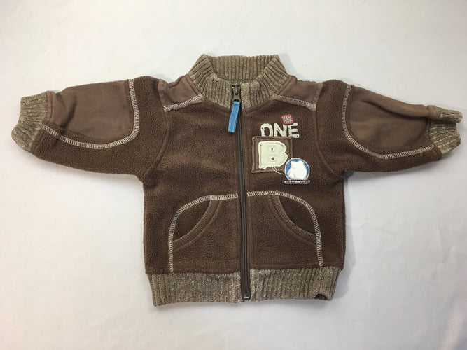 Polar zippé brun one B, moins cher chez Petit Kiwi