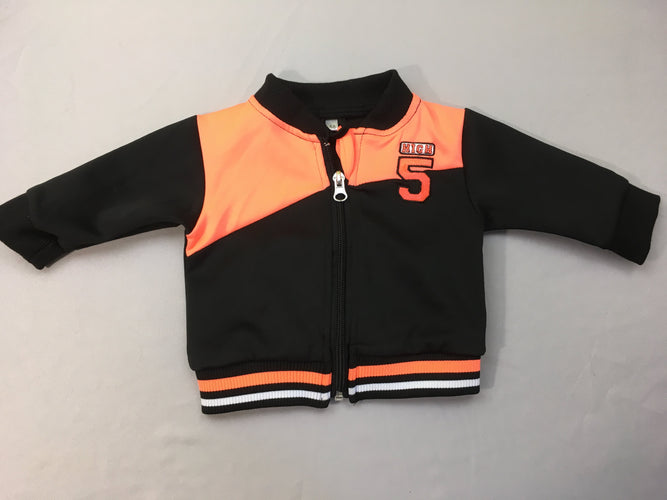 Gilet zippé de sport noir/orange 5, moins cher chez Petit Kiwi
