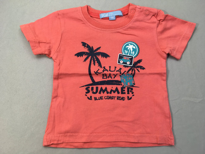 T-shirt m.c rouge plamiers summer, moins cher chez Petit Kiwi