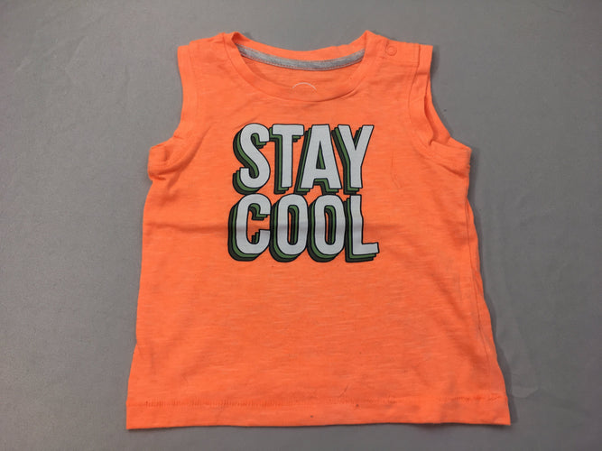 Débardeur orange néon stay cool, moins cher chez Petit Kiwi