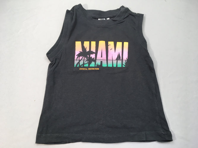 Débardeur gris foncé Miami, moins cher chez Petit Kiwi
