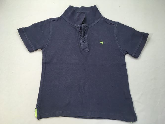 Polo m.c bleu foncé, moins cher chez Petit Kiwi