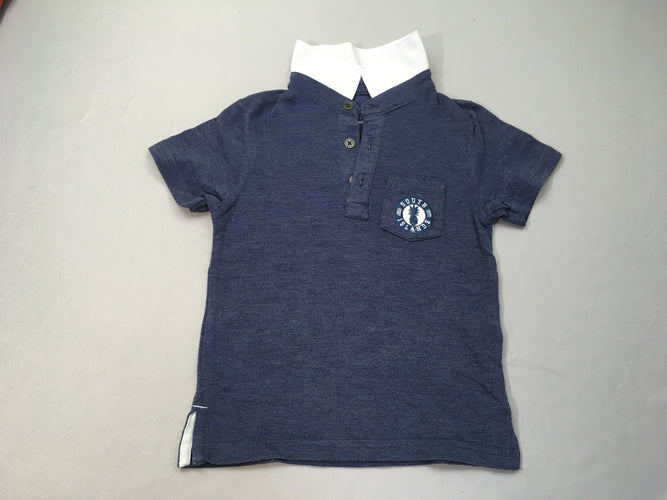 Polo m.c bleu ananas, moins cher chez Petit Kiwi
