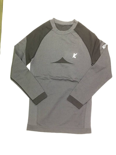 T-shirt m.l de sport gris foncé/noir Kaytan, moins cher chez Petit Kiwi