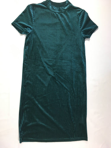 Robe m.c velours lignée ajouré vert, moins cher chez Petit Kiwi