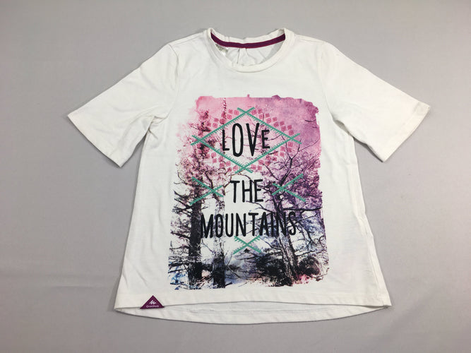 T-shirt m.c blanc Love Moutains, moins cher chez Petit Kiwi