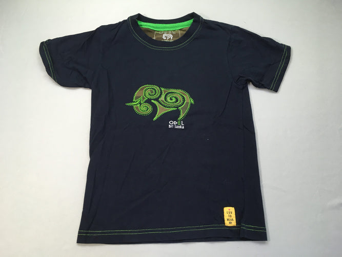 T-shirt m.c bleu marine éléphant, moins cher chez Petit Kiwi