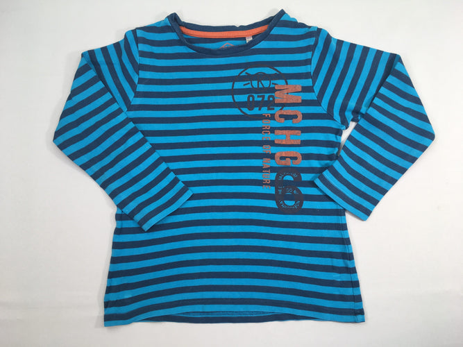 T-shirt m.l bleu rayé bleu marine MCHG, moins cher chez Petit Kiwi