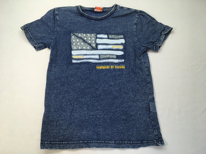 T-shirt m.c effet denim drapeau, moins cher chez Petit Kiwi