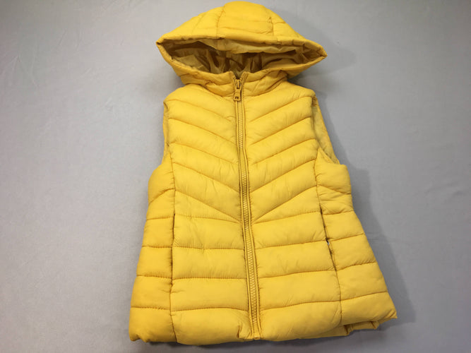 Bodywarmer jaune à capuche, moins cher chez Petit Kiwi