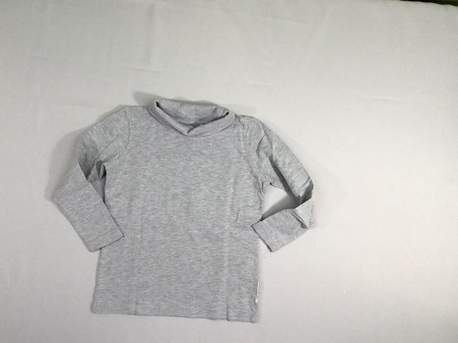 T-shirt m.l gris chiné col roulé, moins cher chez Petit Kiwi