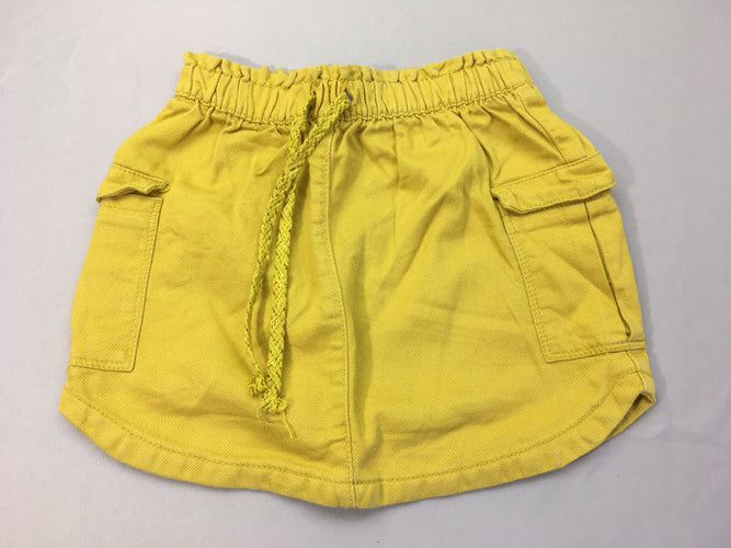 Jupe coton texturé jaune, moins cher chez Petit Kiwi