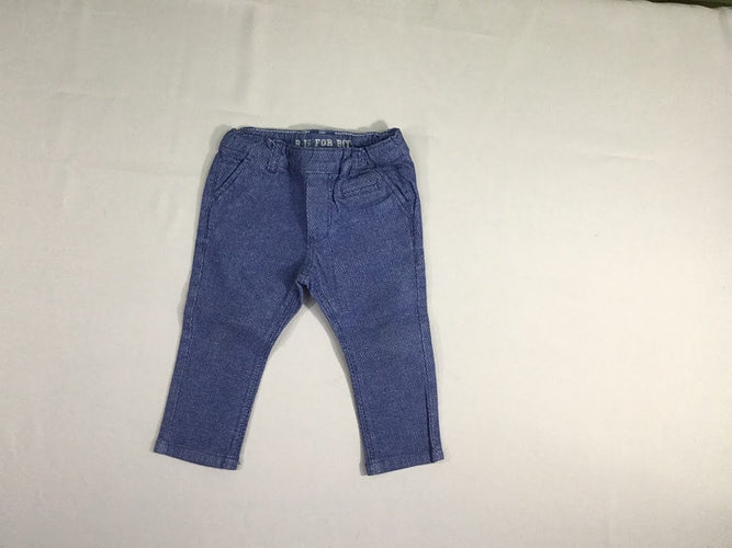 Pantalon chino bleu chiné, moins cher chez Petit Kiwi