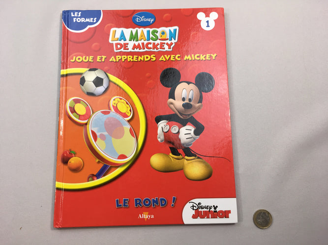 Joue et apprends avelours côtelé Mickey, Le rond, La maison de Mickey, moins cher chez Petit Kiwi