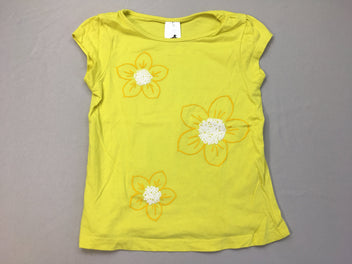 T-shirt m.c jaune fleurs