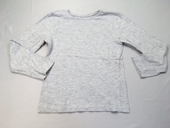 T-shirt m.l gris chiné, un peu bouloché, moins cher chez Petit Kiwi