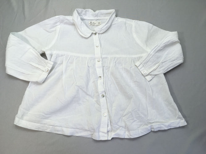 Blouse ml blanche, moins cher chez Petit Kiwi
