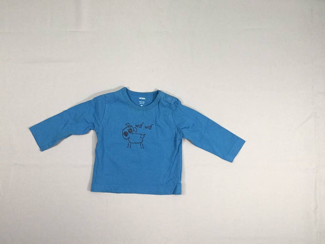 T-shirt m.l bleu chien, moins cher chez Petit Kiwi