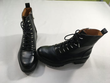 Excellent état-Bottines noires montantes (zip coté)