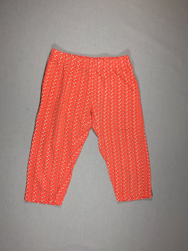 short en jersey orange avec motifs blancs et noirs, moins cher chez Petit Kiwi