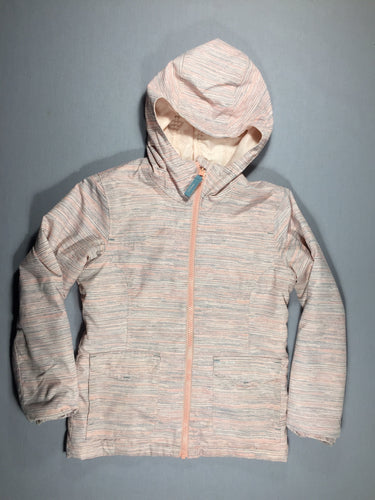 veste réversible à capuche flammée/ rose clair - pas d'étiquette, moins cher chez Petit Kiwi
