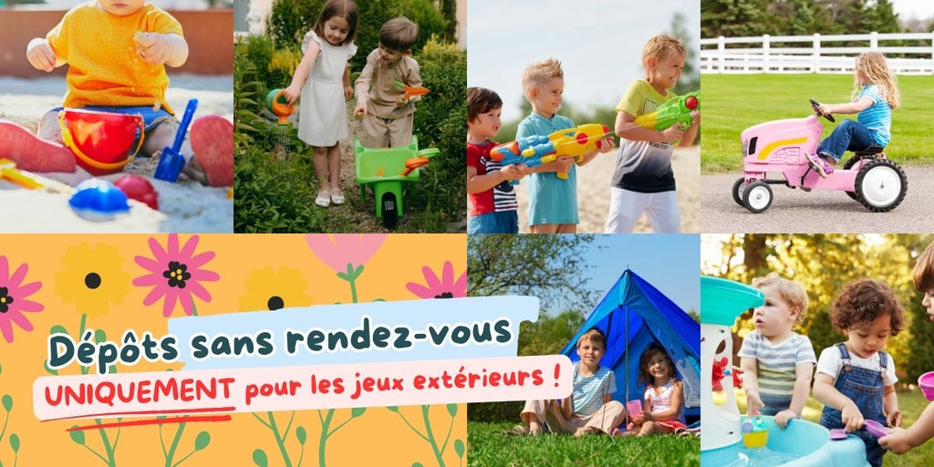 temporairement - dépots sans rendez-vous pour les jeux extérieurs